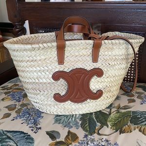Celine Panier Triomphe Teen Bag in Tan